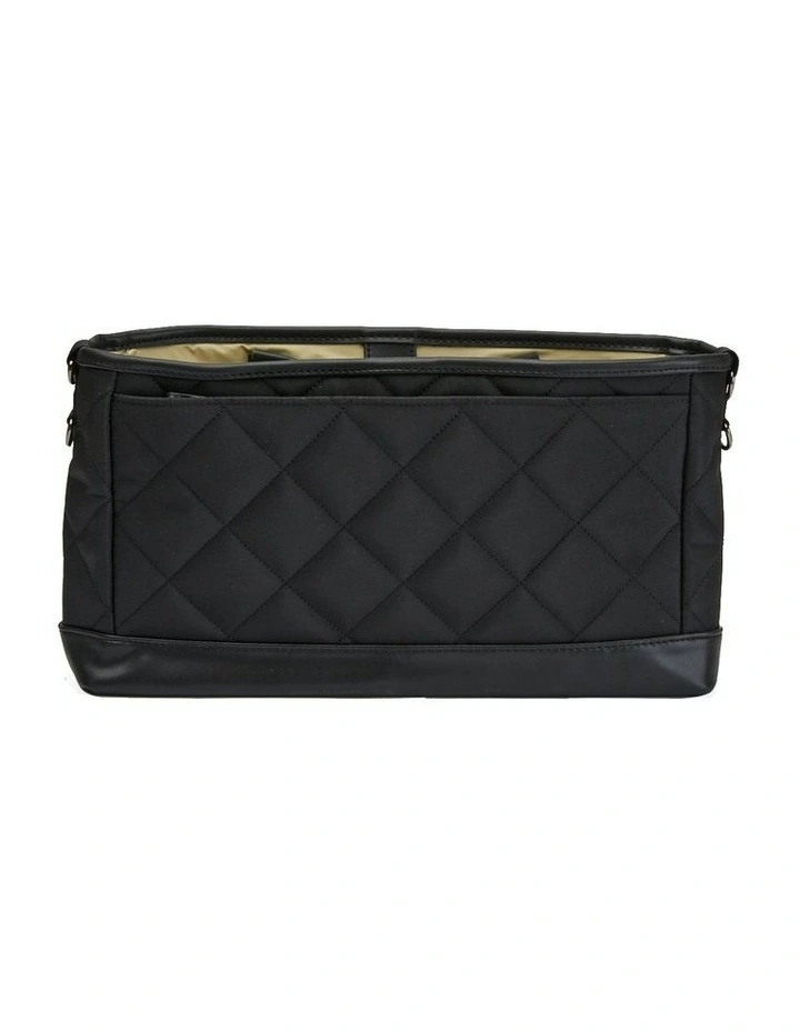 Diamond Quilt Pram Caddy in Black