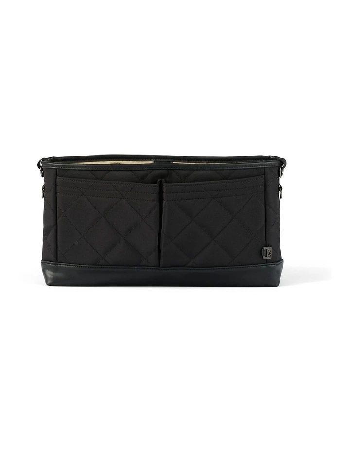 Diamond Quilt Pram Caddy in Black