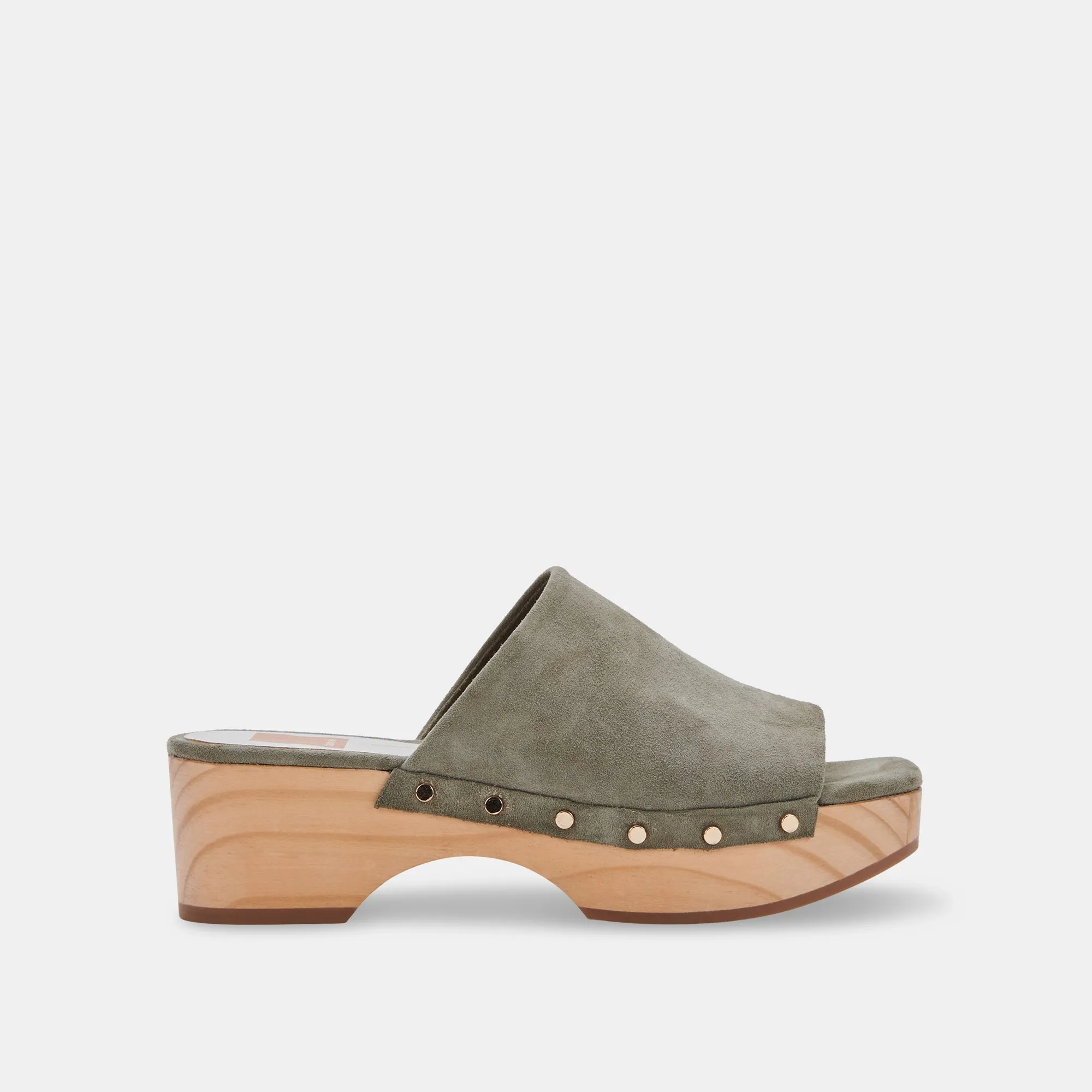 DORADO MULES IN SAGE SUEDE - re:vita