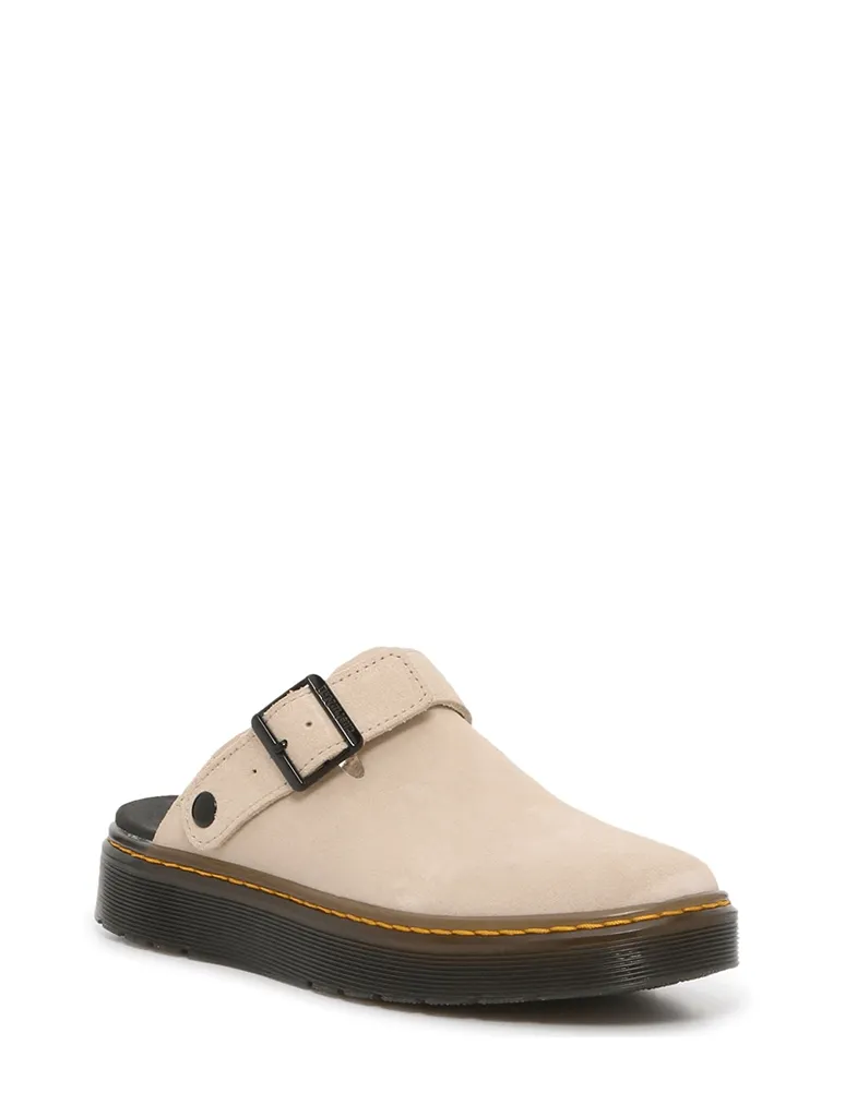 Dr. Martens Carlson Suede Slingback Mules in Warm Sand