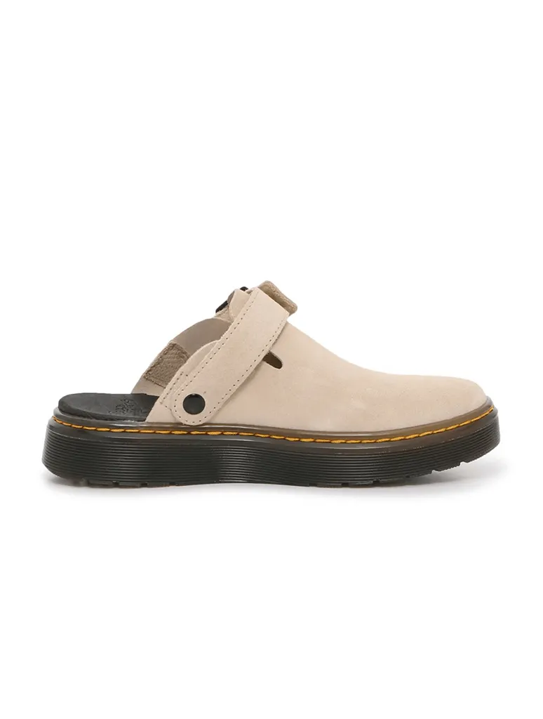 Dr. Martens Carlson Suede Slingback Mules in Warm Sand