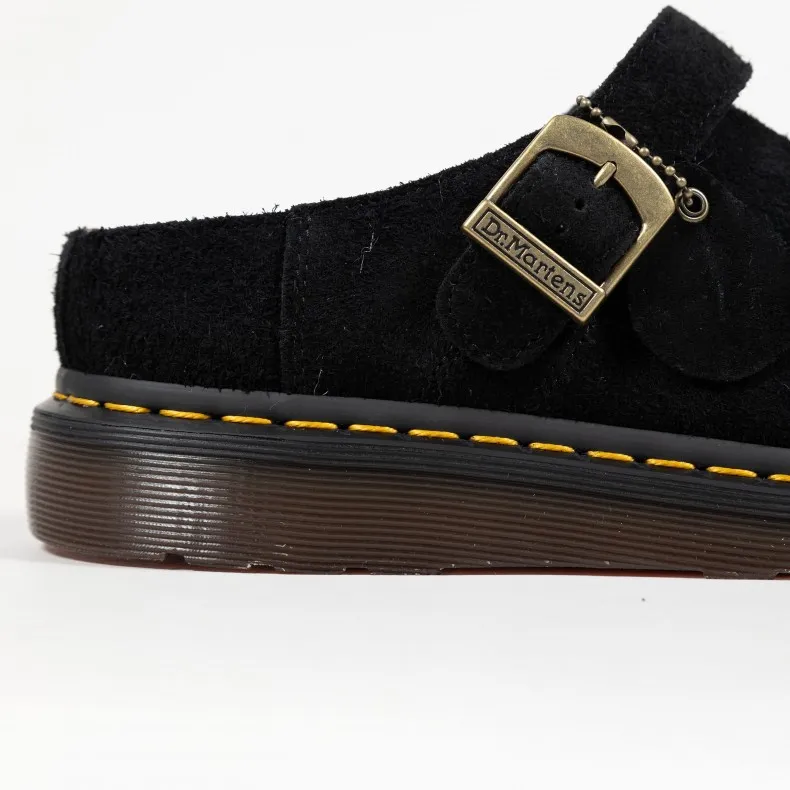 Dr. Martens Isham Desert Oasis Suede Mules (Black)