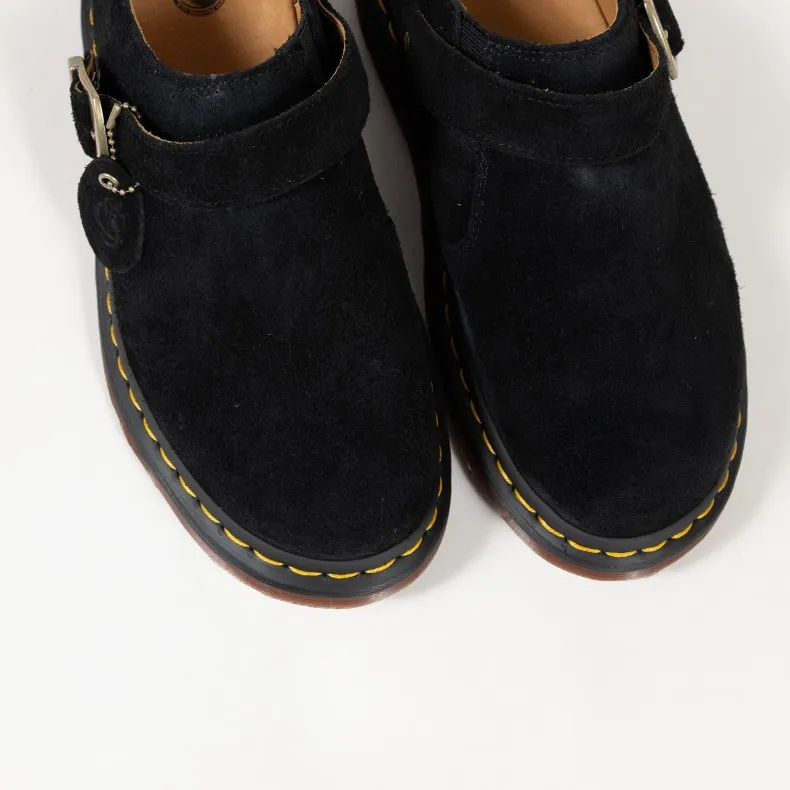 Dr. Martens Isham Desert Oasis Suede Mules (Black)