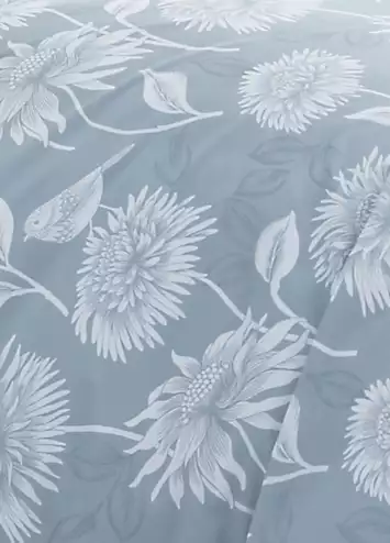 Dreams & Drapes Chrysanthemum Reversible Duvet Cover Set - Blue | Kaleidoscope