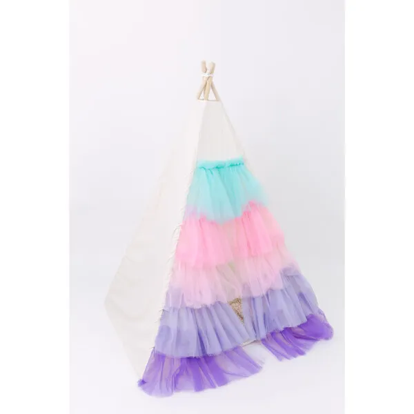 E&E Mermaid Tulle Play Tent, Purple Multi