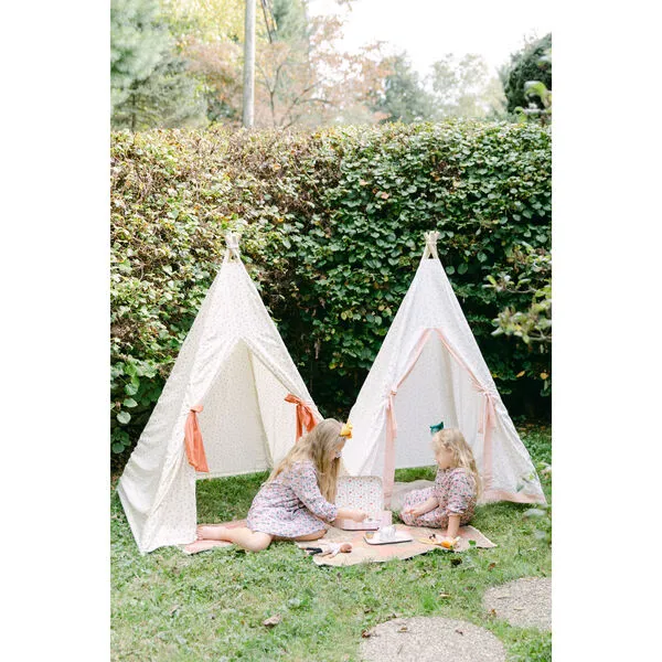 E&E Scarlett Play Tent, Cream Ditsy/Terracotta