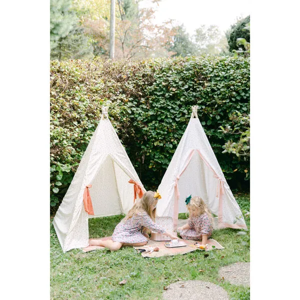 E&E Scarlett Play Tent, Cream Ditsy/Terracotta