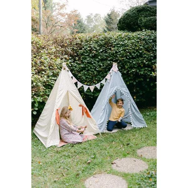 E&E Scarlett Play Tent, Cream Ditsy/Terracotta