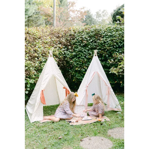 E&E Scarlett Play Tent, Cream Ditsy/Terracotta