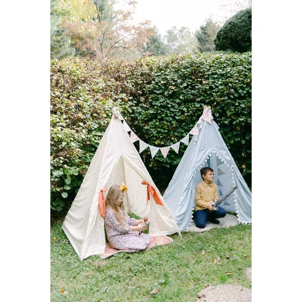 E&E Scarlett Play Tent, Cream Ditsy/Terracotta