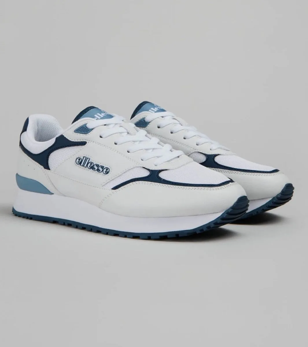 Ellesse Gara Runner Synthetic Trainers White/Navy