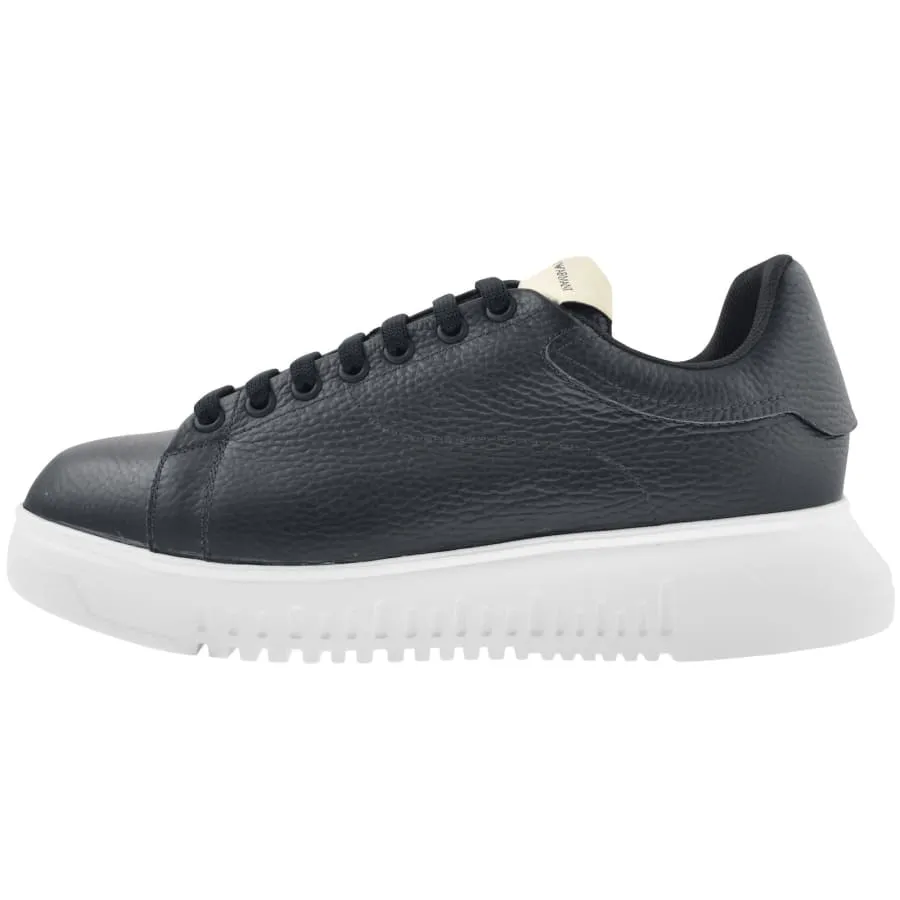 Emporio Armani Logo Trainers Navy