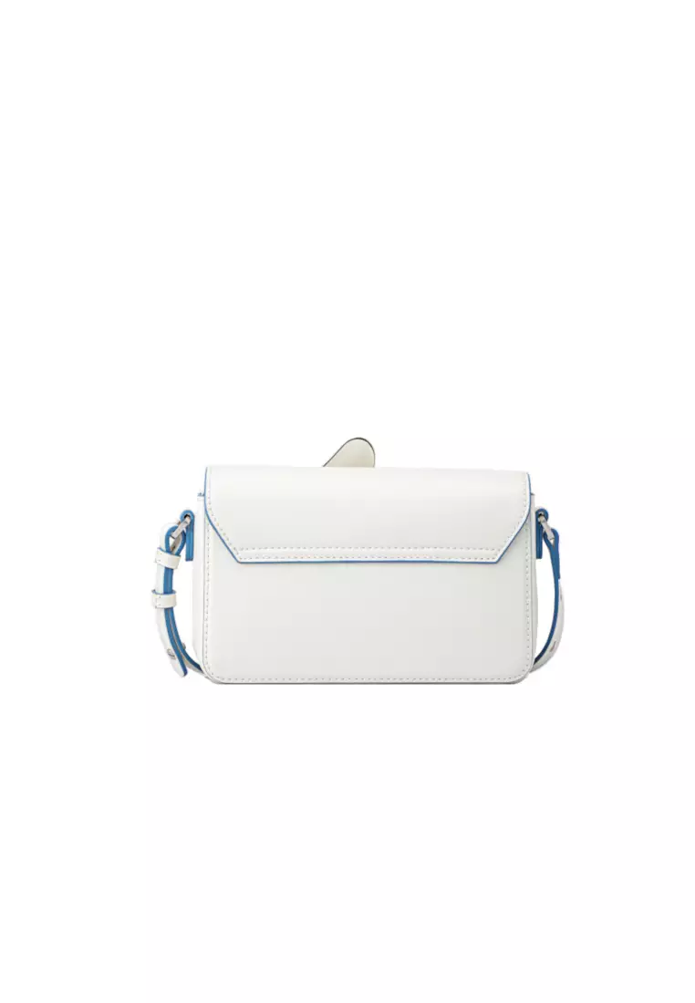 FION Donald Duck White Leather Crossbody & Shoulder Bag