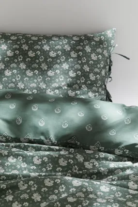 Floral single duvet cover set - Green/Floral - Home All | H&M GB