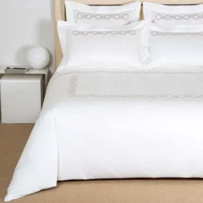 Frette Links Embroidery Duvet Cover, King