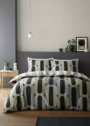 Fusion Charcoal Orea Duvet Cover Set | Kaleidoscope