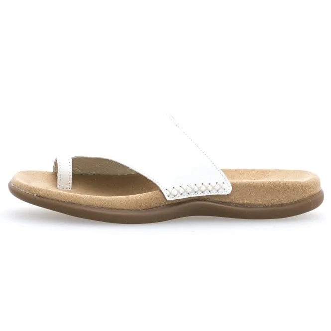 Gabor  Womens 700.21 Lanzarote White Leather Mules