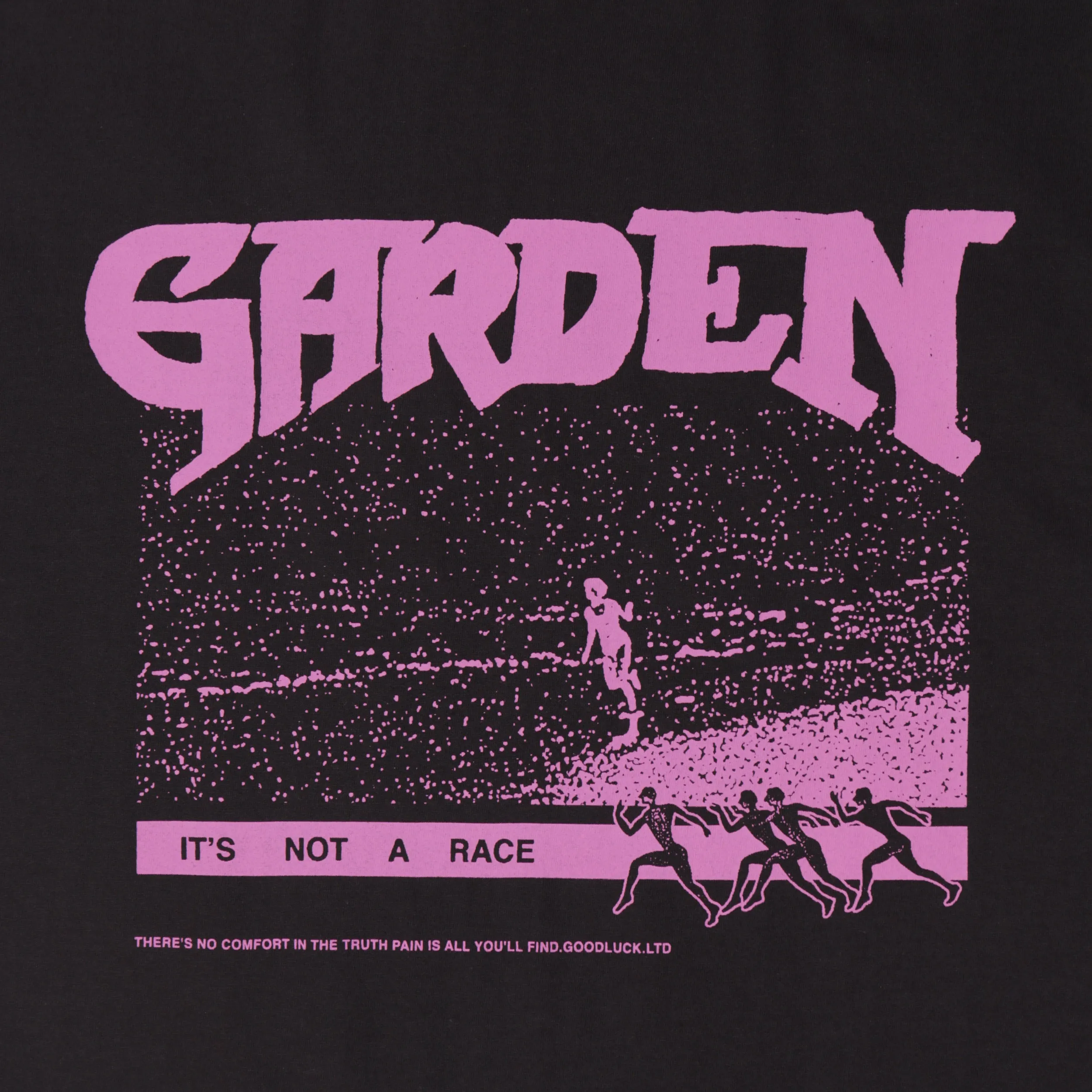 Garden Skateboards Not A Race T-Shirt Pink / Black