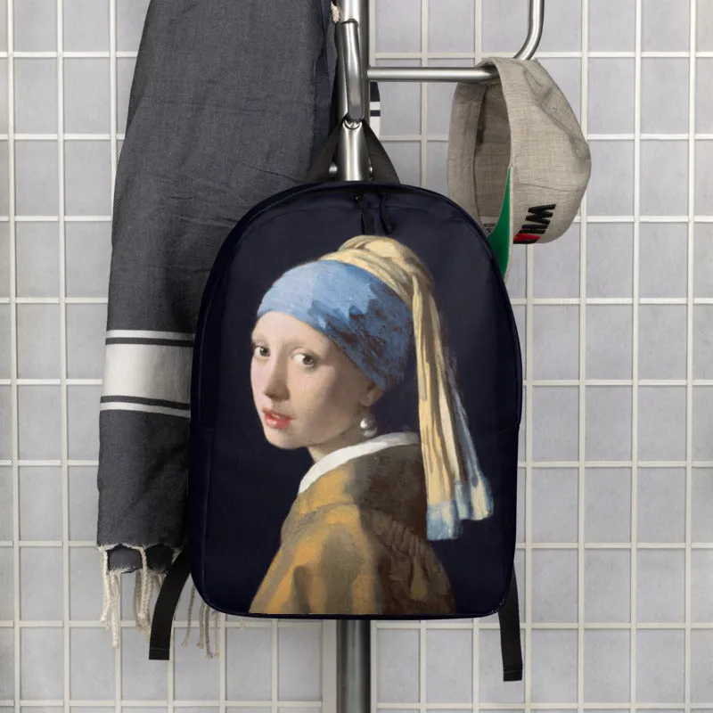 Girl with a Pearl Earring by Johannes Vermeer Minimalist Backpack