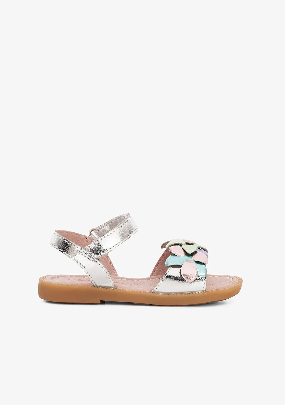 Girl's Flowers Multi Leather Sandals