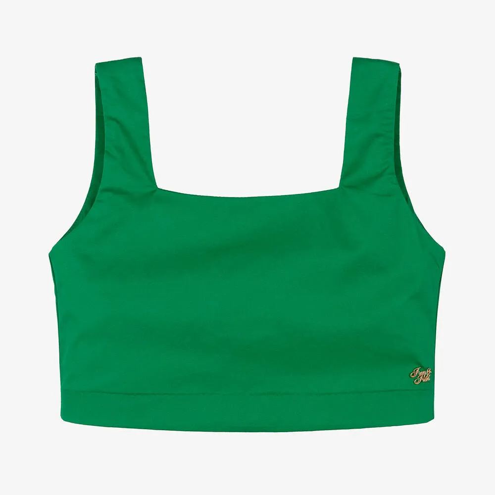 Girls Green Sleeveless Top