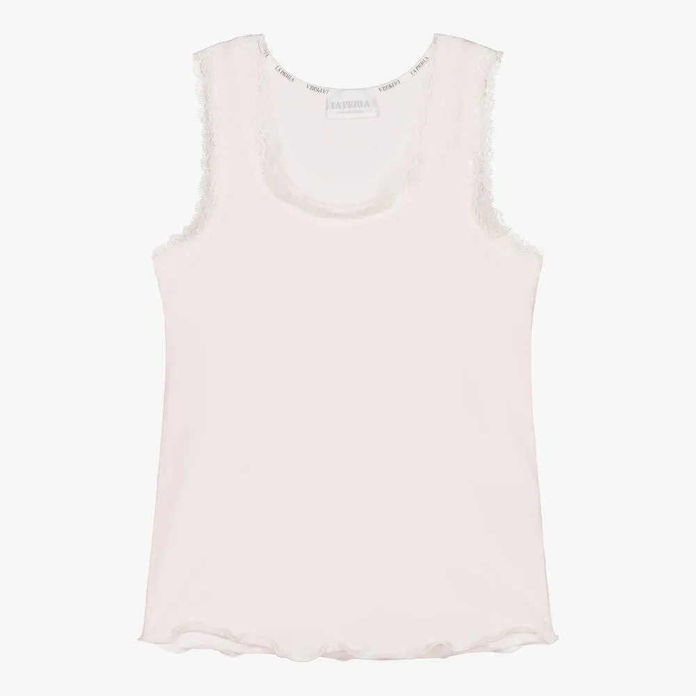 Girls Pink Cotton Vest