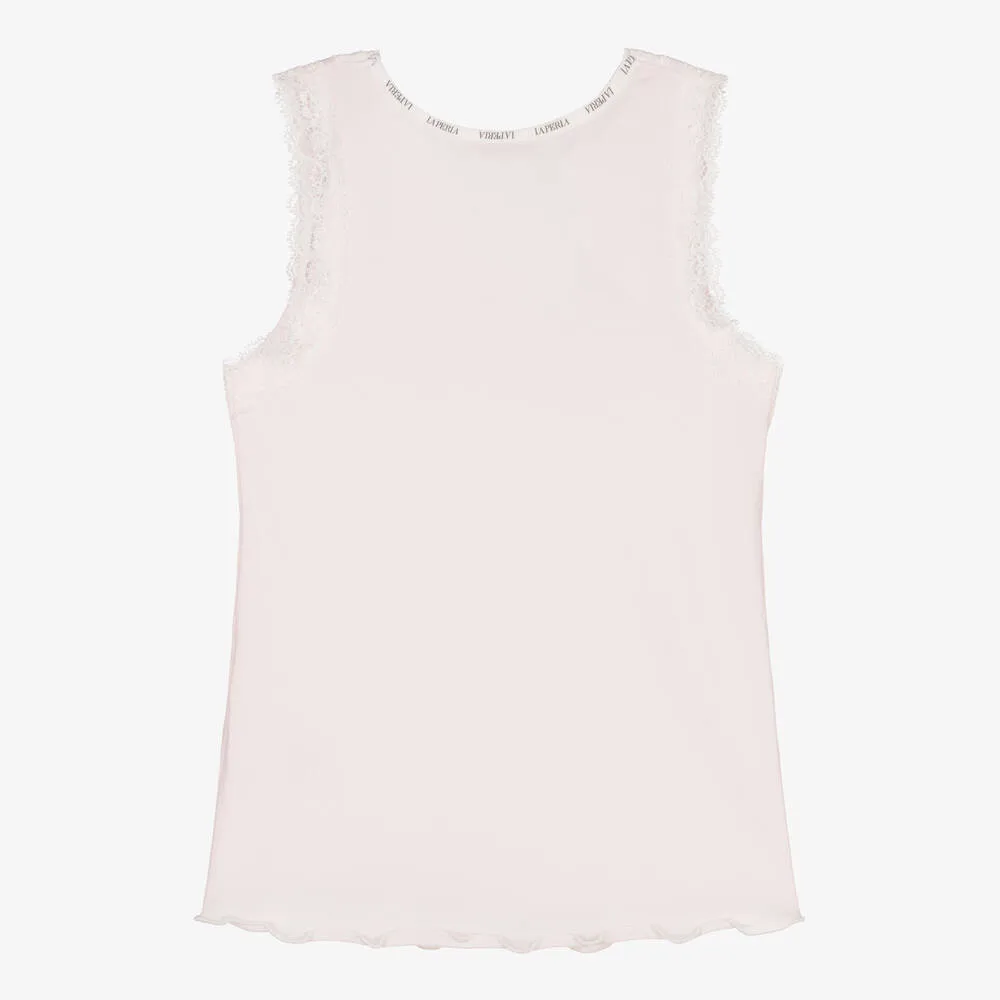 Girls Pink Cotton Vest