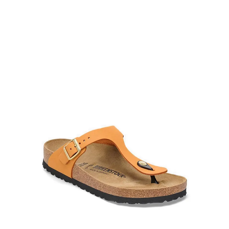 Gizeh Nubuck Leather Women's Sandals - Orange