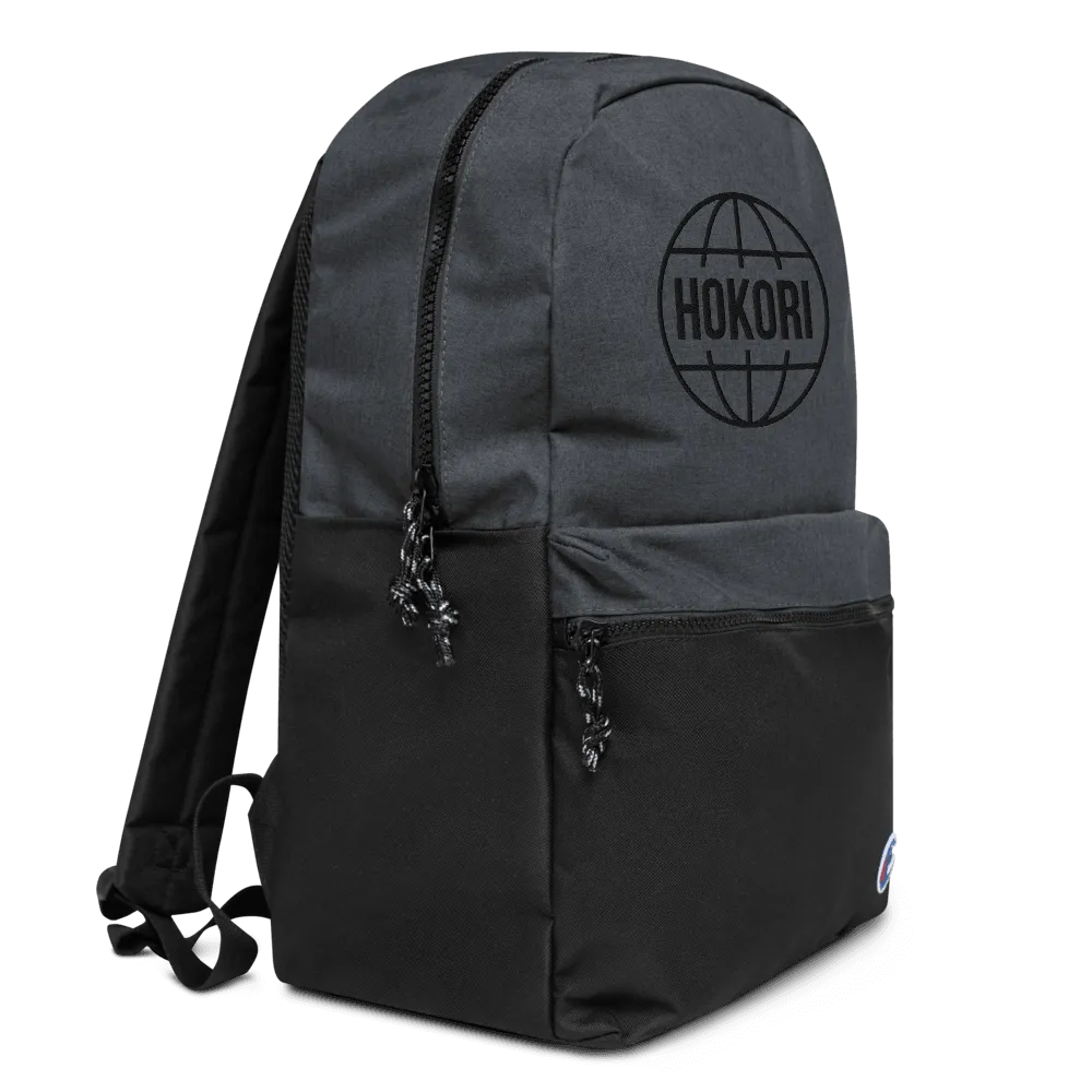 Globe Embroidered Champion Backpack