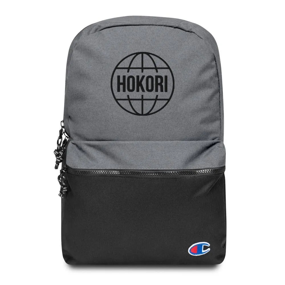 Globe Embroidered Champion Backpack