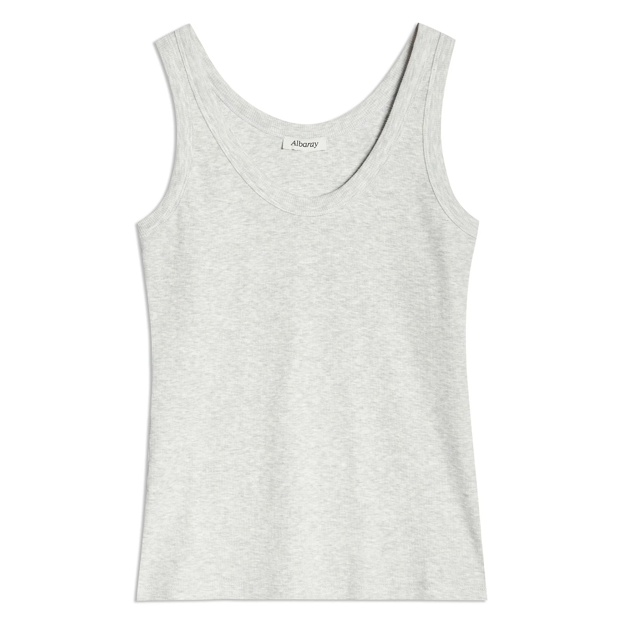 Grey Marl Scoop Rib Vest