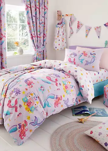 Happy Linen Co. Magical Mermaids Reversible Duvet Cover Set | Kaleidoscope