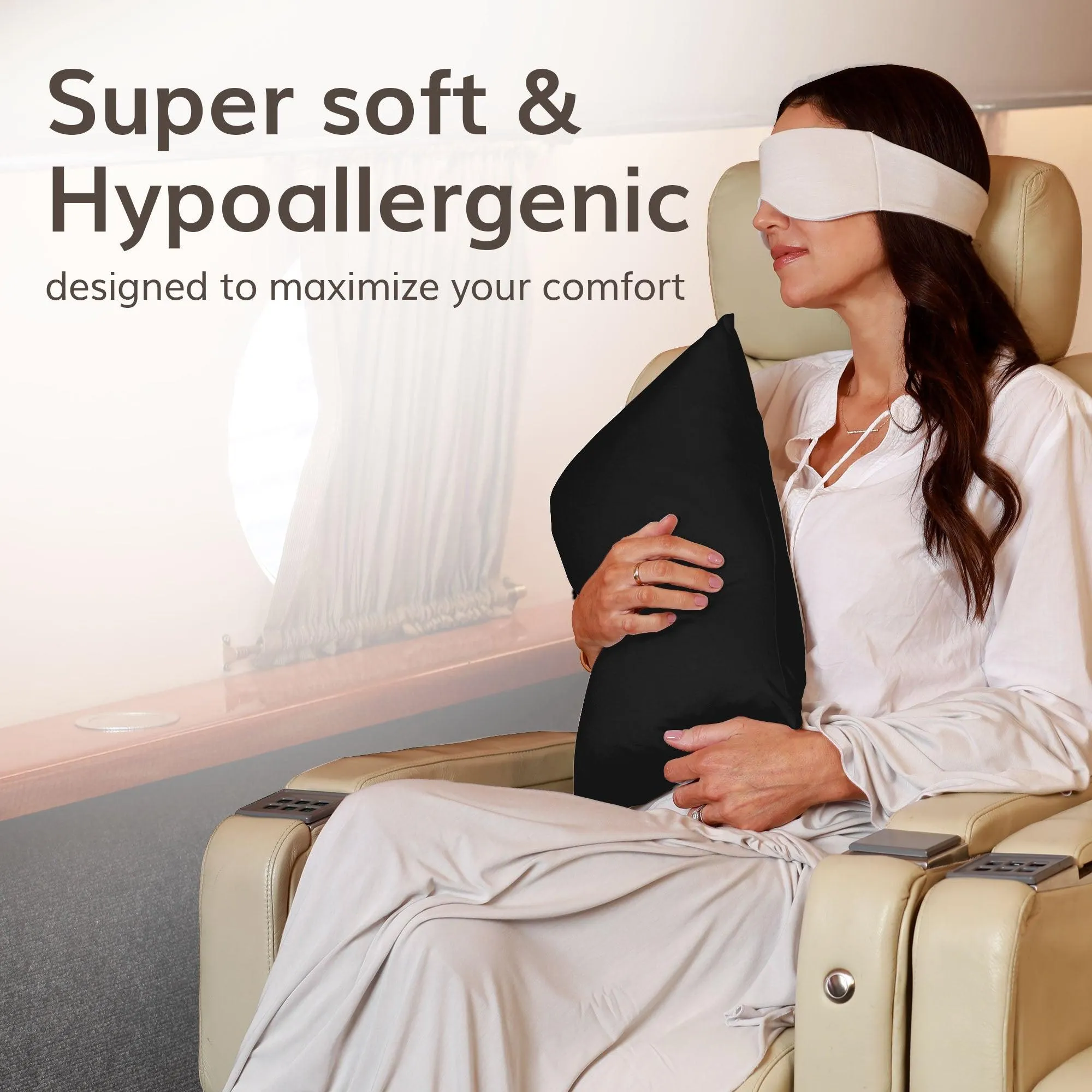 HappyLuxe The Odyssey Travel Pillow (Jet Black)