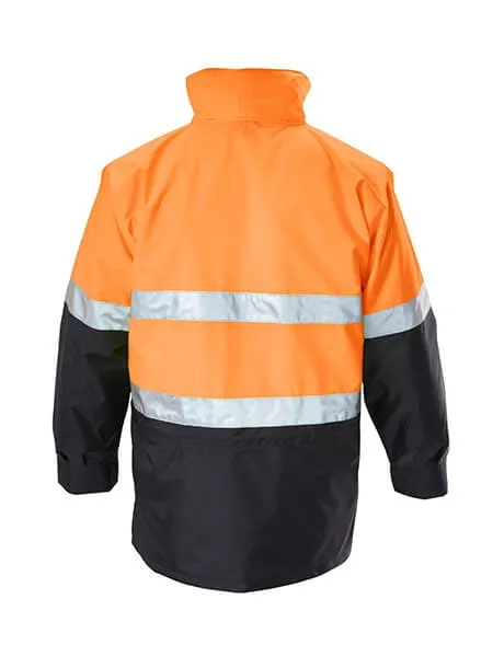 Hard Yakka Foundations Hi Visibility 6 In 1 Two Tone Jacket With Tape (Y06556)-