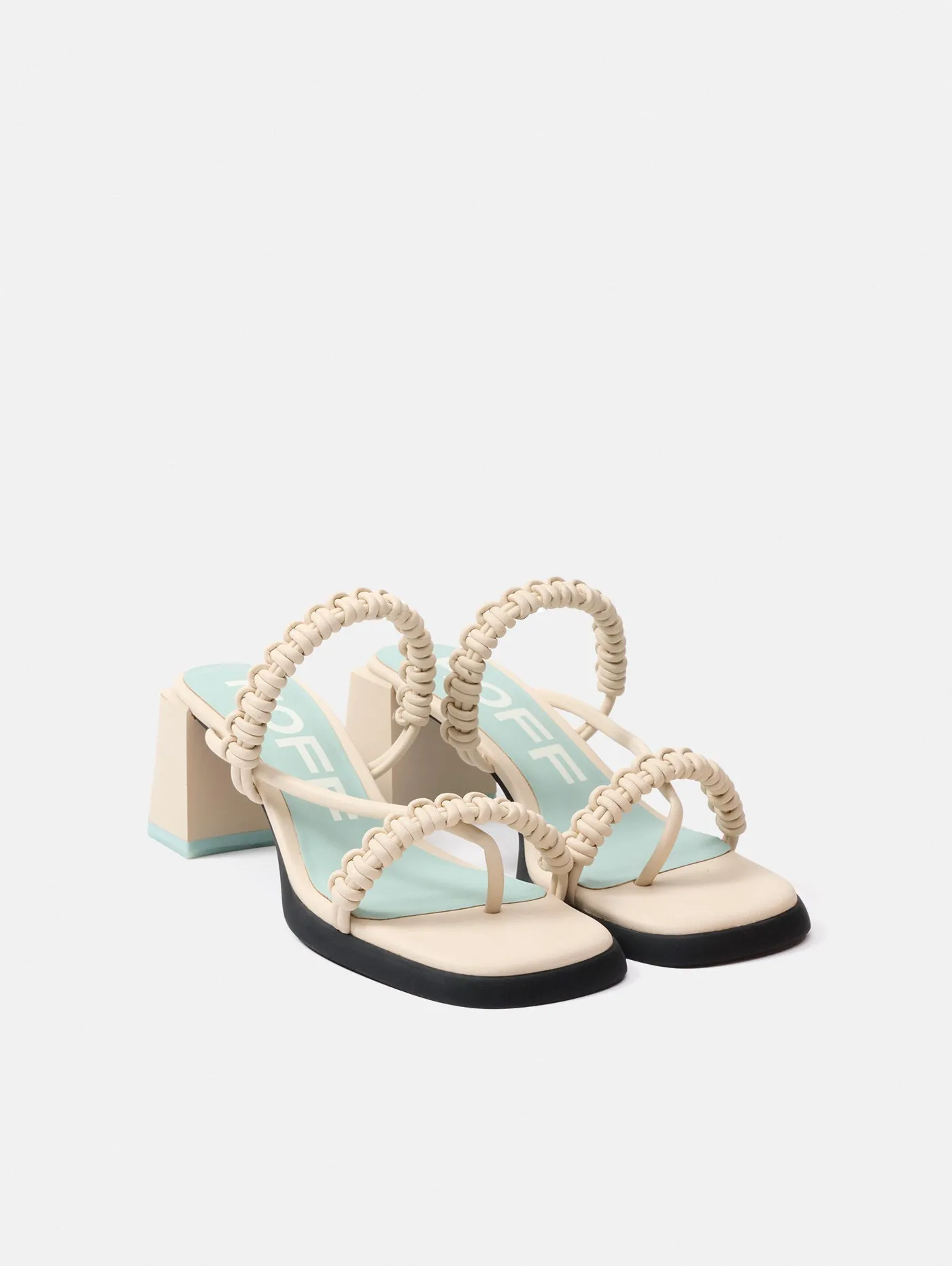 HEELED SANDALS MONACO OFF WHITE