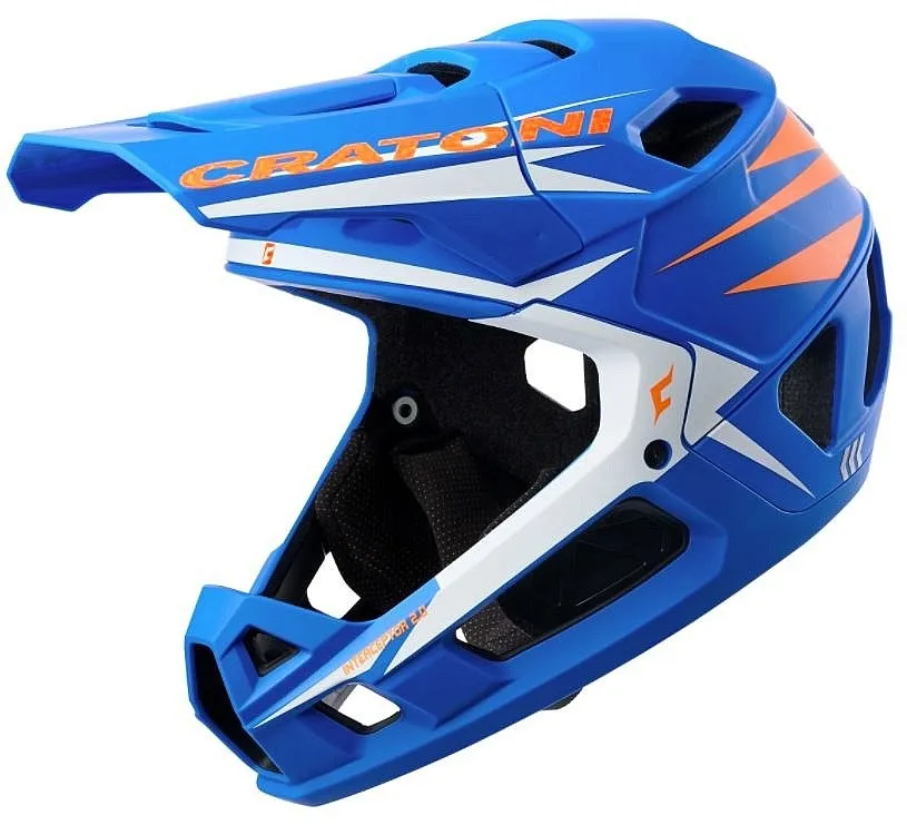 helmet Cratoni Interceptor 2.0 - Blue/Neon Orange Matt