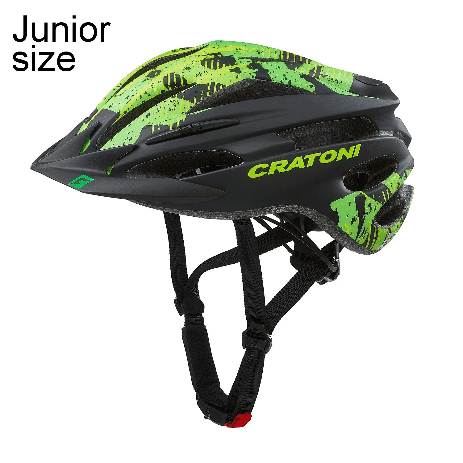 helmet Cratoni Pacer - Black/Lime Matt - unisex junior