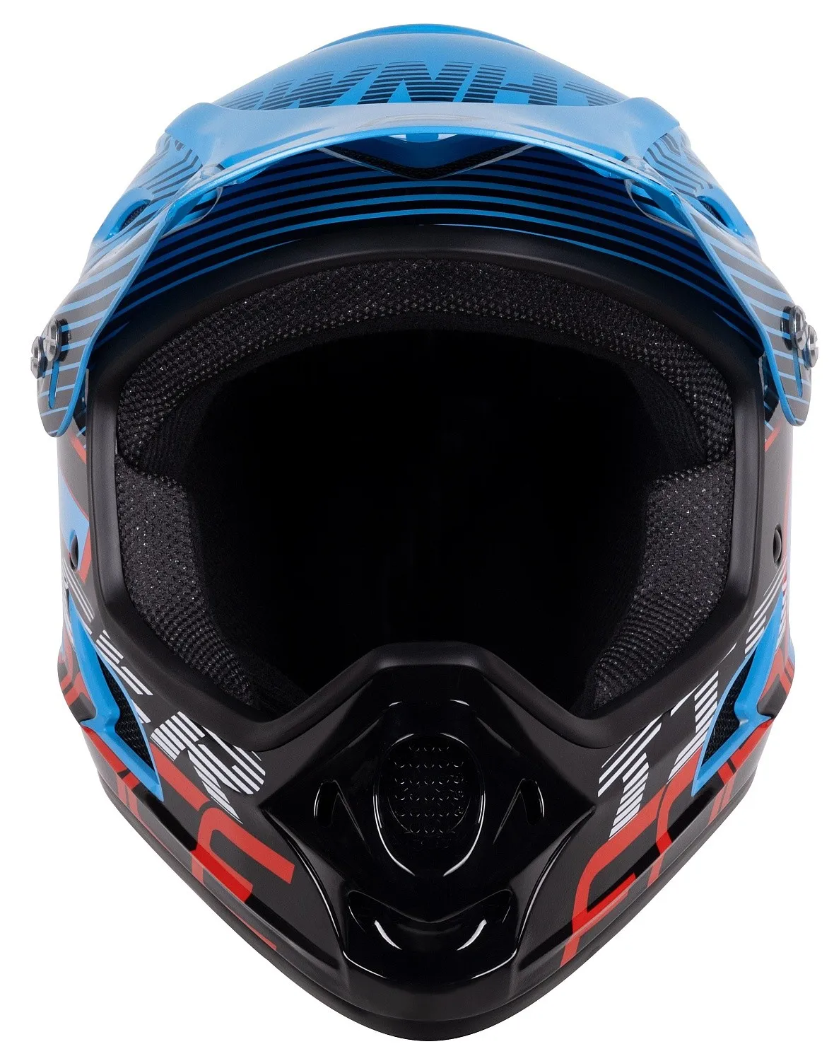 helmet FORCE Tiger Downhill - Blue/Black/Red