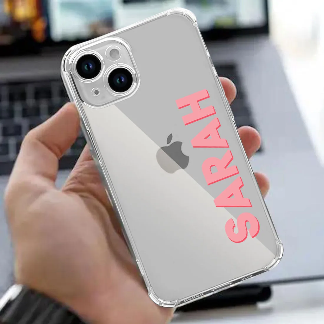 iPhone 13 Transparent Case Personalized TPU Clear Cover with Camera Protection