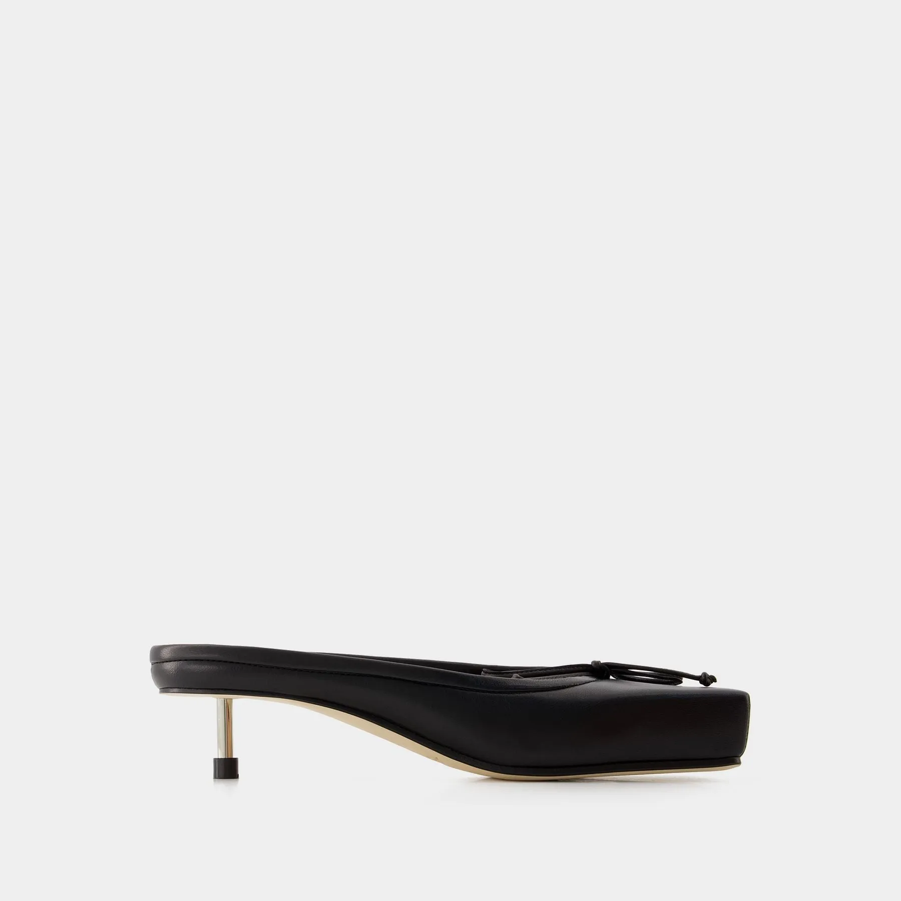 Jacquemus  Ballerina Heeled Mules - Jacquemus - Leather - Black