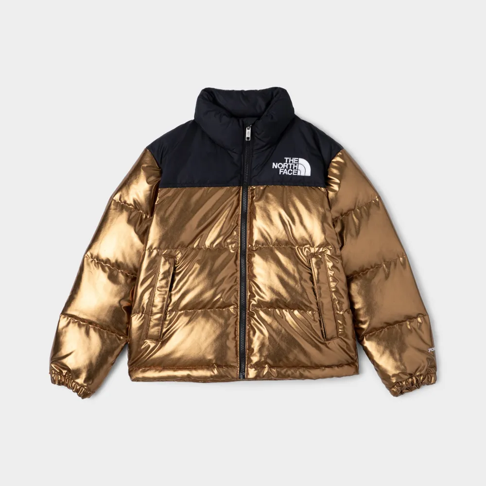 JD Sports The North Face Junior Boys’ Printed 1996 Retro Nuptse Jacket / Dark Oak Metallic