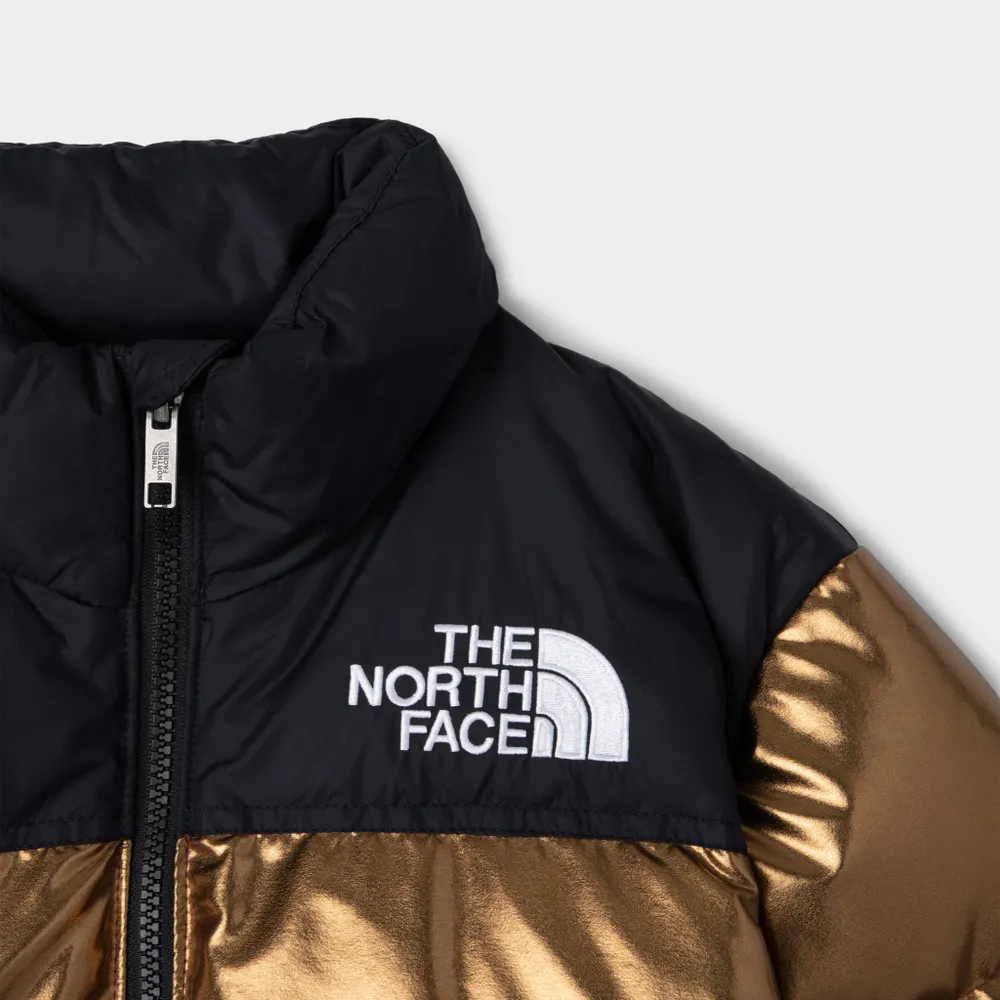 JD Sports The North Face Junior Boys’ Printed 1996 Retro Nuptse Jacket / Dark Oak Metallic