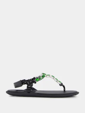 Jeweled Thong Sandals