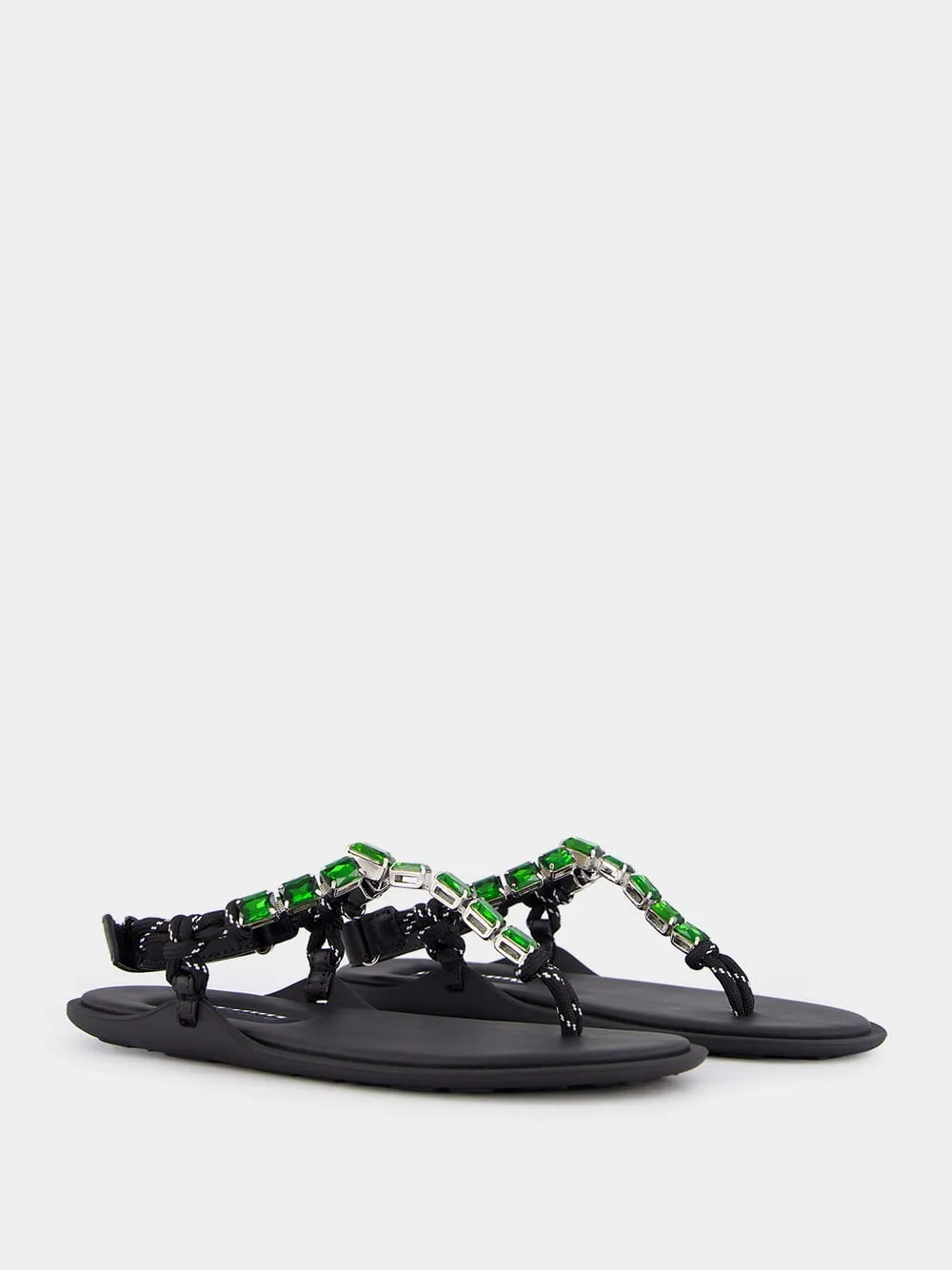 Jeweled Thong Sandals