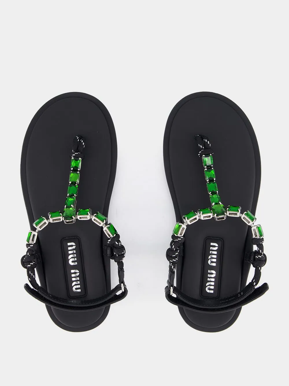 Jeweled Thong Sandals