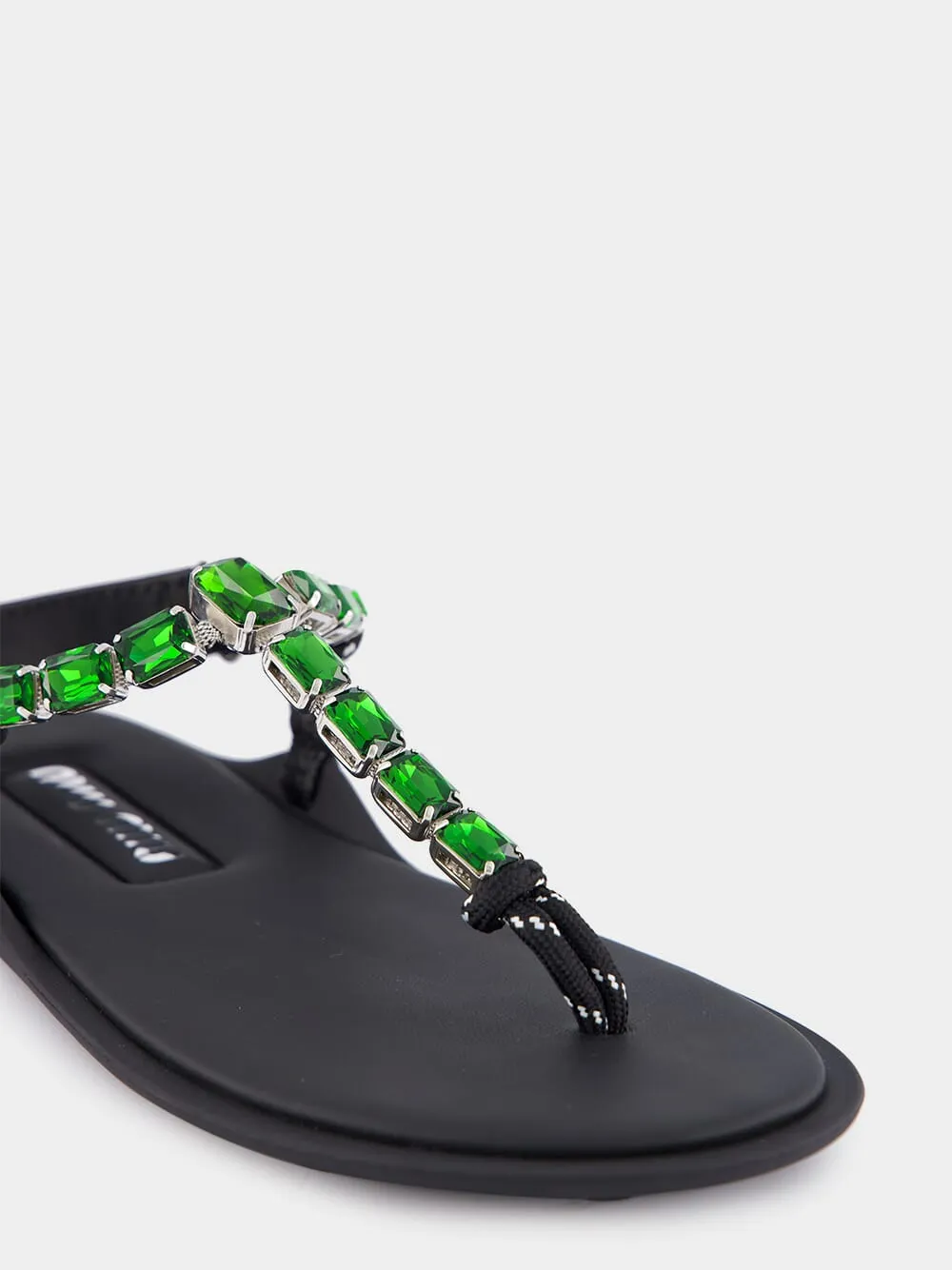 Jeweled Thong Sandals