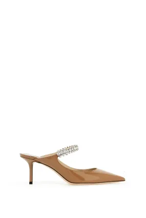 JIMMY CHOO patent leater bing 65 mules