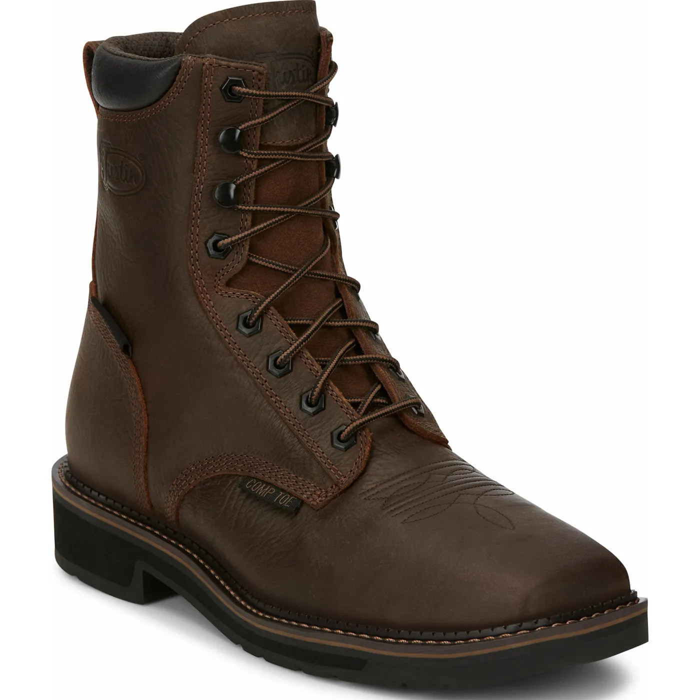 Justin Work Stampede Men's Composite Toe Waterproof Western Work Boot