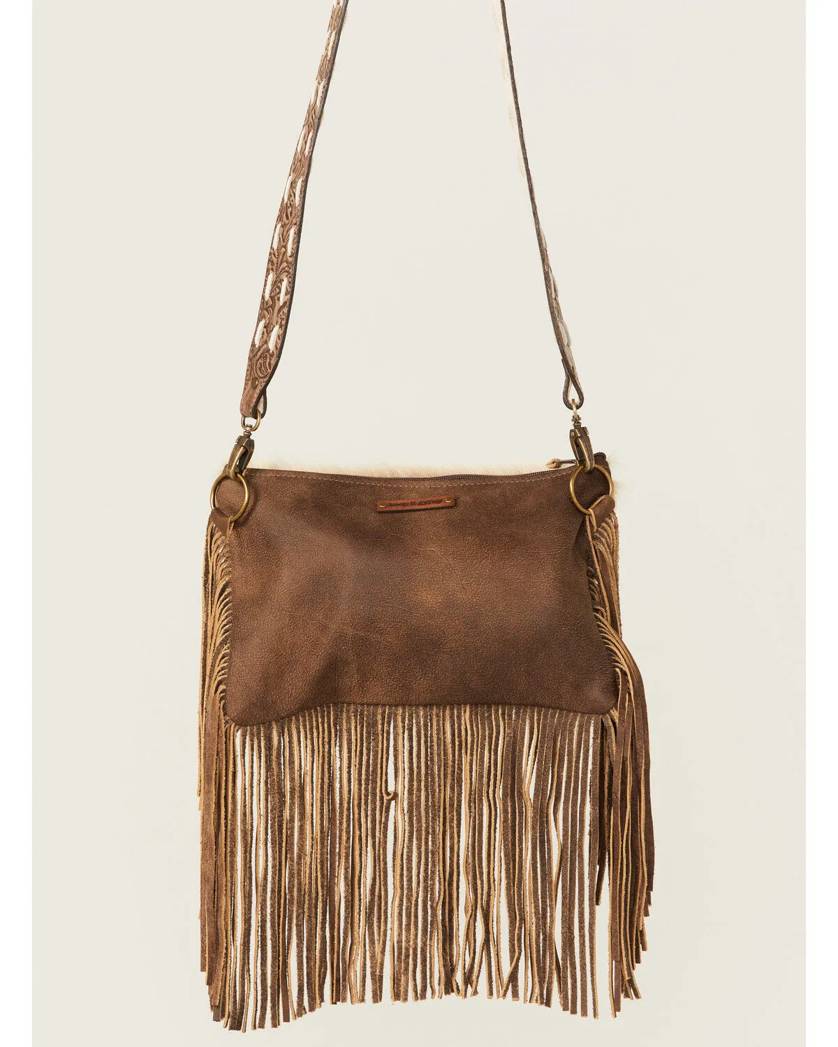 Keep It Gypsy Women's Coors Banquet Cowhide Fringe Maxine Crossbody Bag