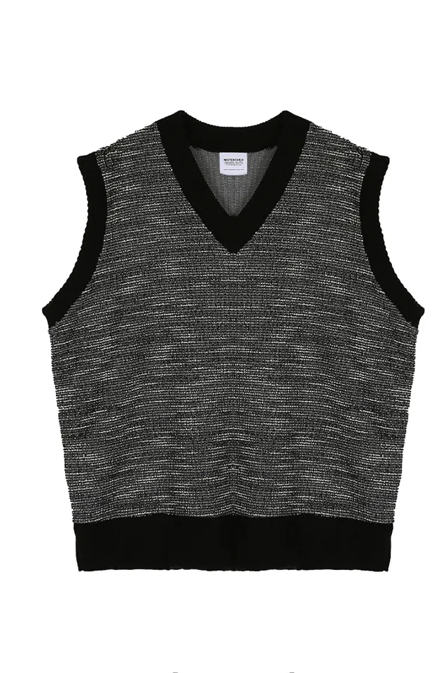 KNIT VEST BLACK